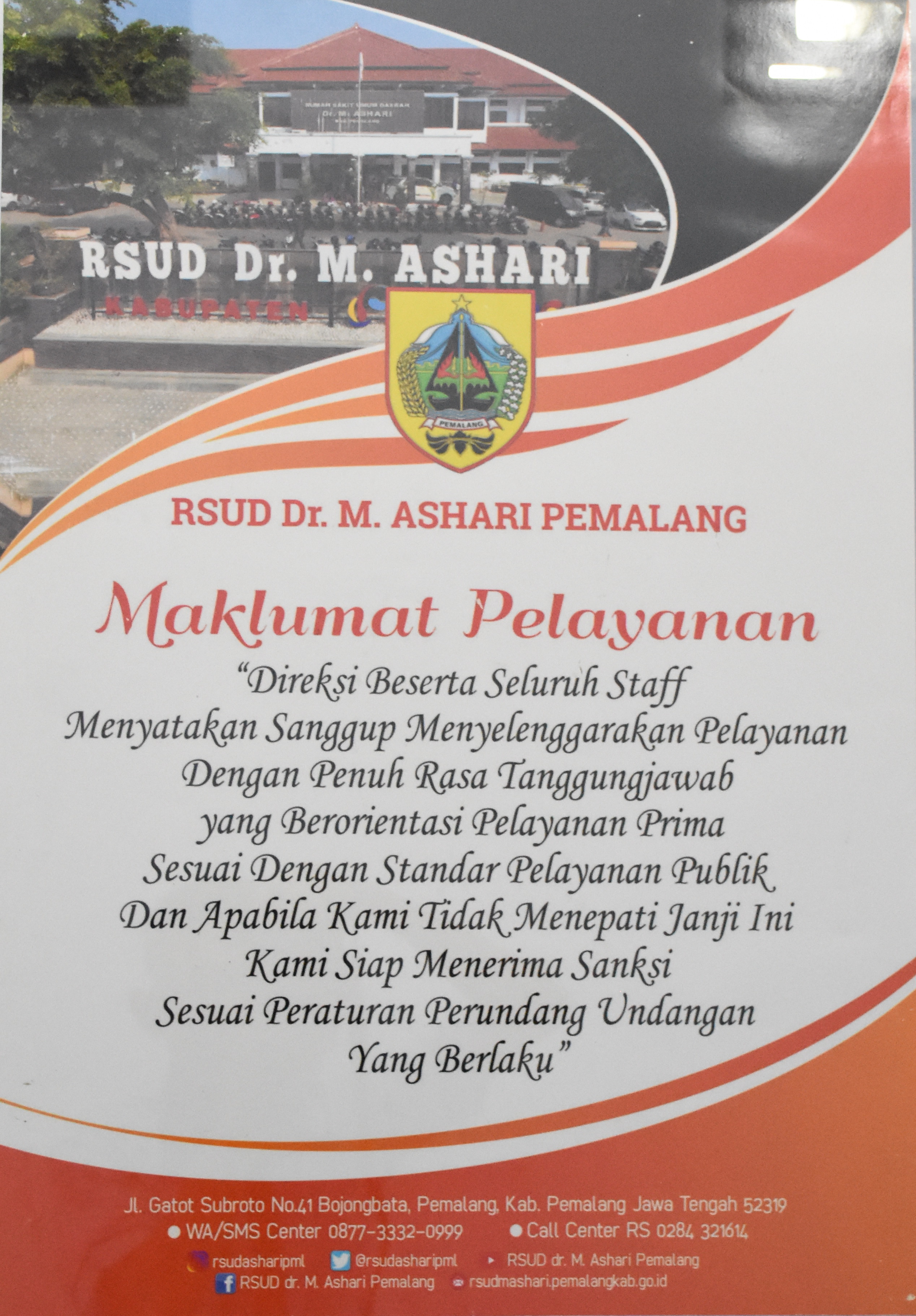 Maklumat Pelayanan RSUD dr. M. Ashari Pemalang